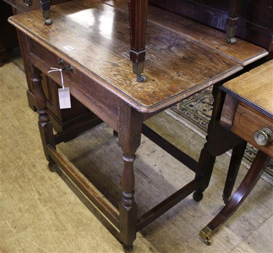 19C oak side table